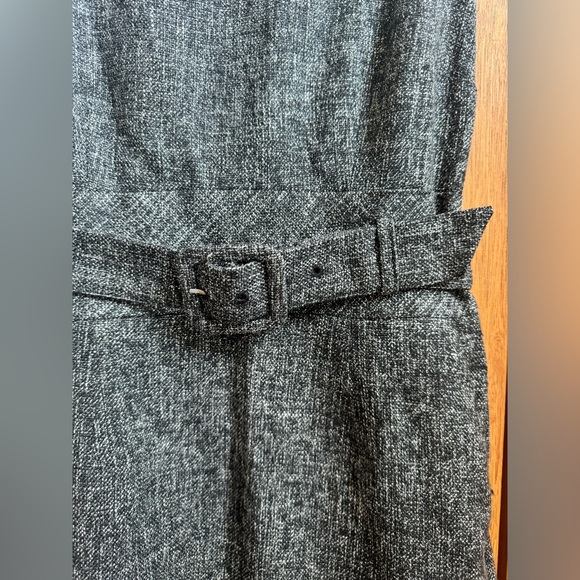 Banana Republic Charcoal Grey Tweed Size 4 Petite Dress - Picture 3 of 10